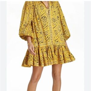 Zimmerman LULU cotton yellow dress.